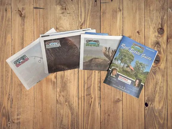Tabloid catalogues and newspapers printed on the web press