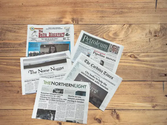 The Delta Discovery and Petroleum News among the Alaska titles printed here