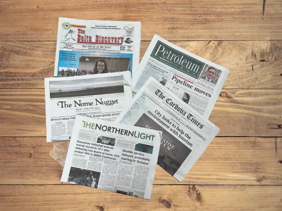 Alaska newspapers fresh off the Anchorage Printing press